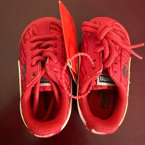 Puma Kids Vibrant Red Sneakers - Picture 3 of 5